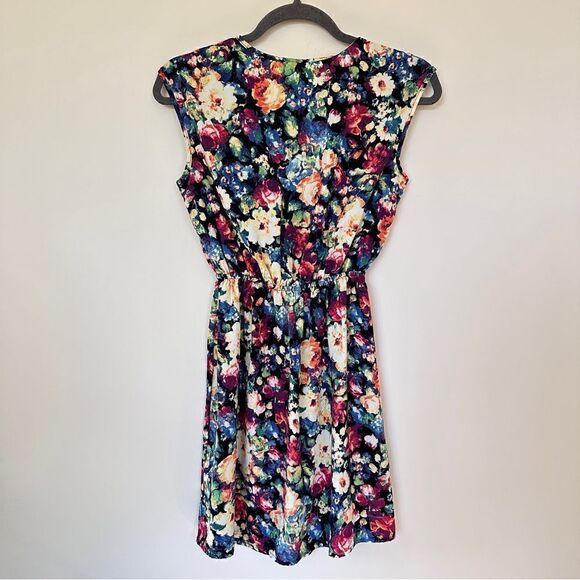 Soprano Colorful Floral Sleeveless Mini Fit And Flare Dress XS - Picture 6 of 14
